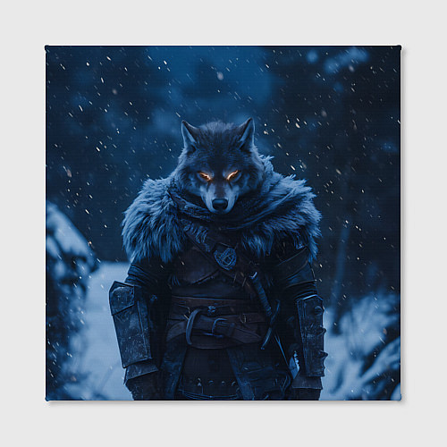 Картина квадратная Воин волк зимой / 3D-принт – фото 2