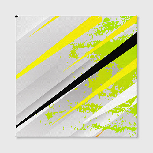 Картина квадратная Color white light green / 3D-принт – фото 2