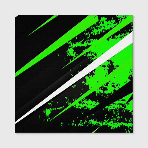 Картина квадратная Color black and green / 3D-принт – фото 2