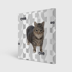 Холст квадратный Кот уиа, цвет: 3D-принт