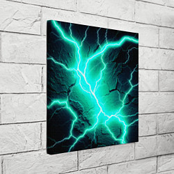 Холст квадратный Color light blue black, цвет: 3D-принт — фото 2