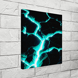 Холст квадратный Color light blue black, цвет: 3D-принт — фото 2