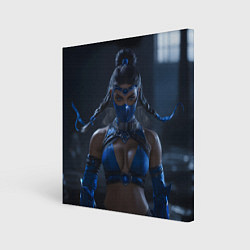 Холст квадратный Китана с косичками, цвет: 3D-принт