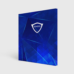 Холст квадратный Genesis blue poly, цвет: 3D-принт