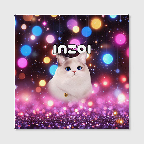 Картина квадратная Inzoi кошечка и логотип / 3D-принт – фото 2