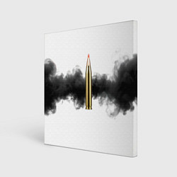 Холст квадратный Патрон и черный дым, цвет: 3D-принт