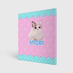 Холст квадратный Inzoi с кошечкой, цвет: 3D-принт