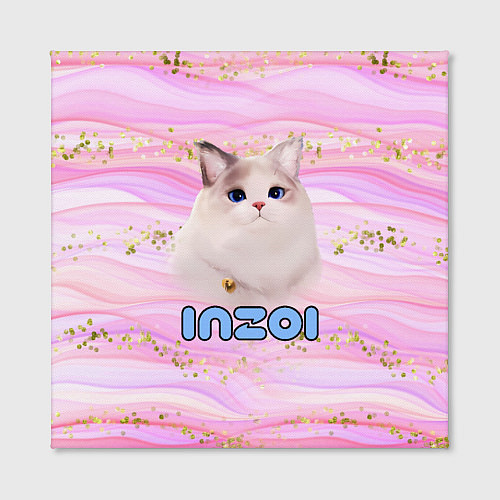 Картина квадратная Inzoi розовый фон с золотинками / 3D-принт – фото 2