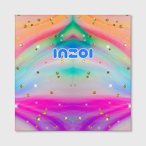 Картина квадратная Inzoi с золотыми звездочками / 3D-принт – фото 2