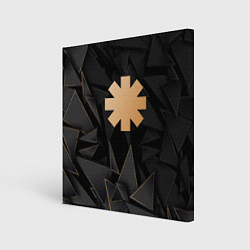 Холст квадратный Red Hot Chili Peppers golden poly, цвет: 3D-принт