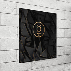 Холст квадратный Marilyn Manson golden poly, цвет: 3D-принт — фото 2