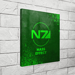 Холст квадратный Mass Effect - green gradient, цвет: 3D-принт — фото 2