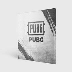 Холст квадратный PUBG - white gradient, цвет: 3D-принт