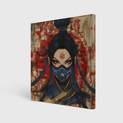 Холст квадратный Китана - японский стиль, цвет: 3D-принт