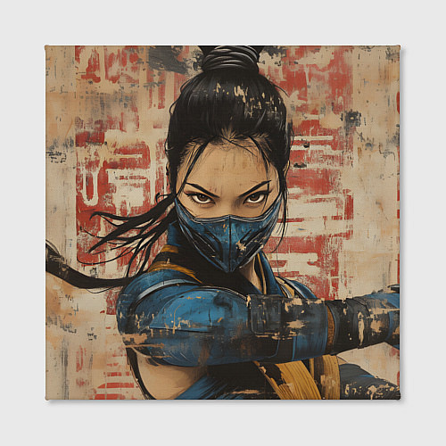 Картина квадратная Боец Мортал комбат Китана / 3D-принт – фото 2