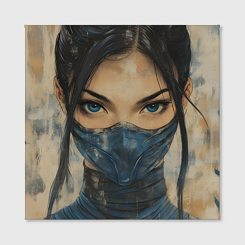 Картина квадратная Портрет Китаны - Мортал комбат / 3D-принт – фото 2