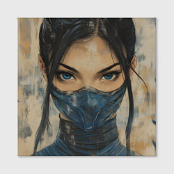 Холст квадратный Портрет Китаны - Мортал комбат, цвет: 3D-принт — фото 2