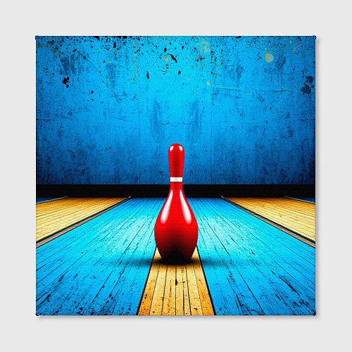 Картина квадратная Красная кегля на синем / 3D-принт – фото 2