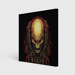 Холст квадратный Механический инопланетянин, цвет: 3D-принт