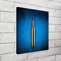 Холст квадратный Патрон на синем, цвет: 3D-принт — фото 2