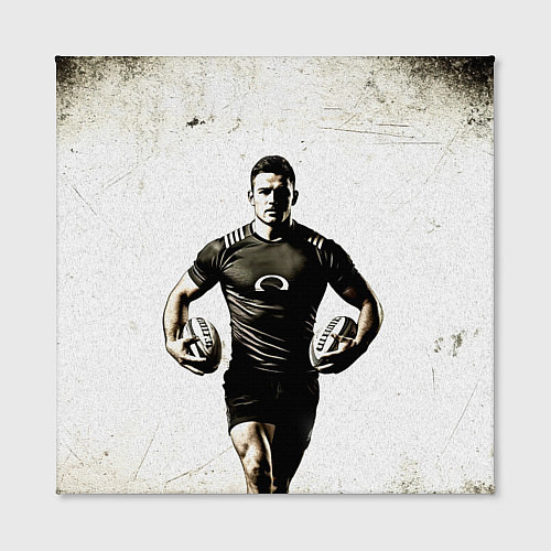 Картина квадратная Регбист с двумя мячами / 3D-принт – фото 2