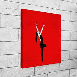 Холст квадратный Спортивная гимнастика на красном, цвет: 3D-принт — фото 2