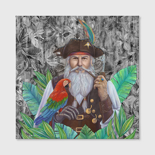 Картина квадратная Пират с попугаем / 3D-принт – фото 2