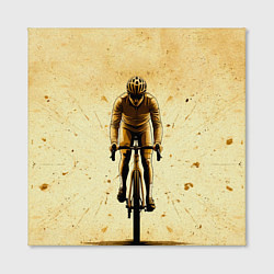 Холст квадратный Трековый велосипедист на бежевом, цвет: 3D-принт — фото 2