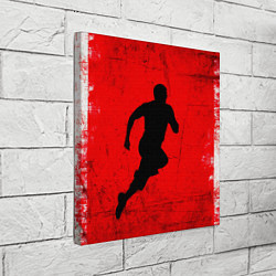 Холст квадратный Спринтер на красно белом, цвет: 3D-принт — фото 2