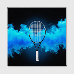 Холст квадратный Теннисная ракетка синий дым, цвет: 3D-принт — фото 2