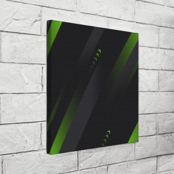 Холст квадратный Color black green, цвет: 3D-принт — фото 2