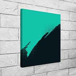 Холст квадратный Color black light blue, цвет: 3D-принт — фото 2