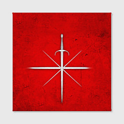 Холст квадратный Сабля на красном, цвет: 3D-принт — фото 2