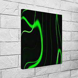 Холст квадратный Color green light green black, цвет: 3D-принт — фото 2