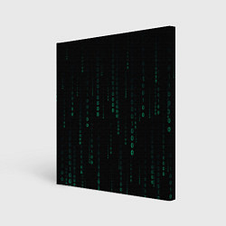 Холст квадратный Color black turquoise, цвет: 3D-принт