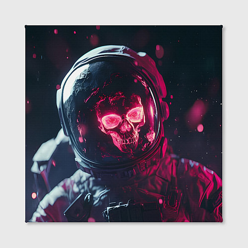 Картина квадратная Красный череп в скафандре космонавта / 3D-принт – фото 2