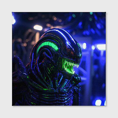 Картина квадратная Сине-зеленый Чужой / 3D-принт – фото 2