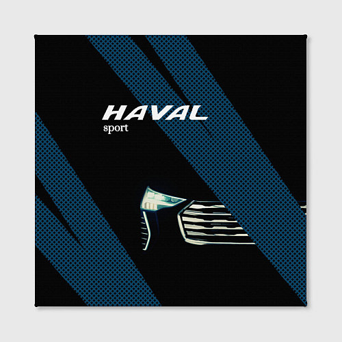Картина квадратная Haval sport чёрно-синий с полосой / 3D-принт – фото 2
