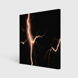 Картина квадратная Lightning orange