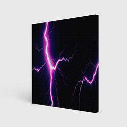 Холст квадратный Lightning purple, цвет: 3D-принт