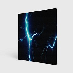 Картина квадратная Lightning light blue