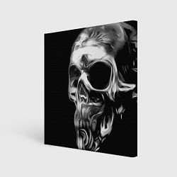 Холст квадратный Стилизованный череп, цвет: 3D-принт
