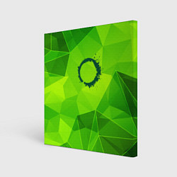 Холст квадратный The Callisto Protocol green poly, цвет: 3D-принт