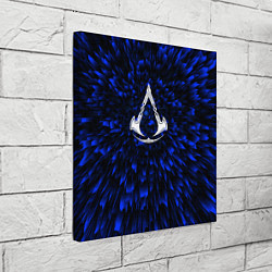 Холст квадратный Assassins Creed blue energy, цвет: 3D-принт — фото 2