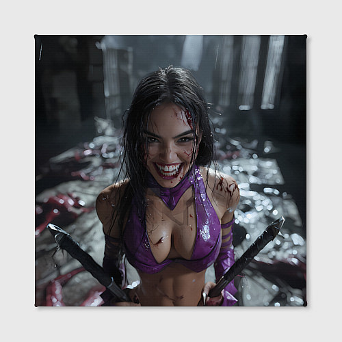 Картина квадратная Довольная Милина Мортал комбат / 3D-принт – фото 2