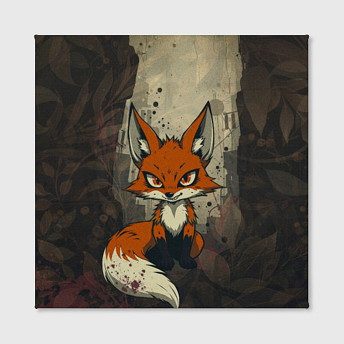 Картина квадратная Рыжий лис хитрец / 3D-принт – фото 2