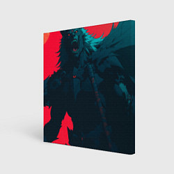 Холст квадратный Человек-волк, цвет: 3D-принт