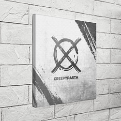 Холст квадратный CreepyPasta - white gradient, цвет: 3D-принт — фото 2