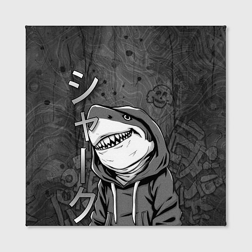 Картина квадратная Акула в капюшоне / 3D-принт – фото 2