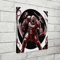 Холст квадратный Doom red guardian, цвет: 3D-принт — фото 2